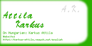 attila karkus business card